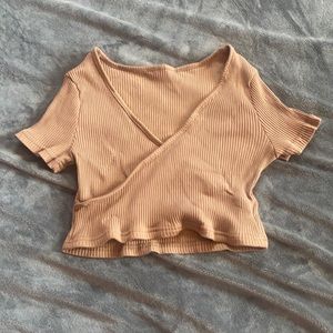 Romwe-Tan crop top..